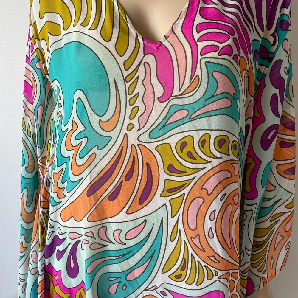 Matthew Williamson for H&M Vintage Beach Tunic Cover Up silk size s